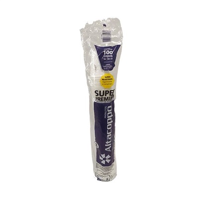 Copo Plástico Altacoppo 180ml Branco PCT C/100 UN