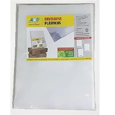 Envelope Plástico ACP A4 230x310mm 2 Furos Espessura 0,12 1 UN