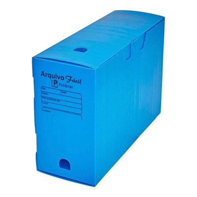 Arquivo Morto Polibras Ofício Polionda 350x130x250mm Azul 1 UN