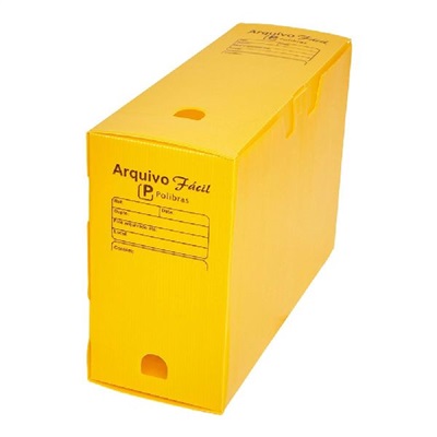 Arquivo Morto Polibras Ofício Polionda 350x135x245mm Amarelo 1 UN