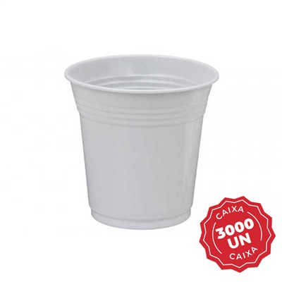 Copo Plástico Copaza 110ml Branco CX com 3000 UN