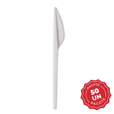 Faca Descartável Strawplast para Refeição PCT C/50 UN
