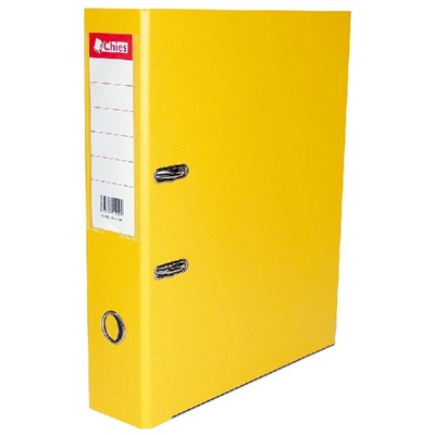 Pasta Lombada  Chies Hemon A-Z Larga Ofício com Visor 285x345x73mm 1020 Amarelo 1 UN