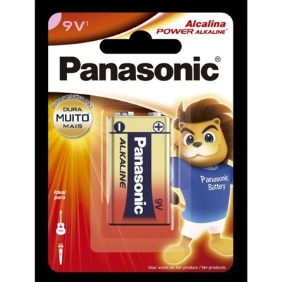 Bateria Alkaline Panasonic Power 9V 6LR61 1 UN