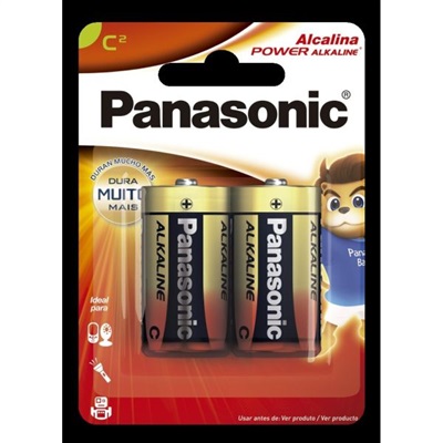 Pilha Alcalina Panasonic Média C Power 1,5V PCT C/2 UN