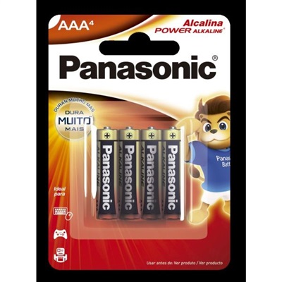 Pilha Alcalina Panasonic Palito AAA Power PCT C/4 UN