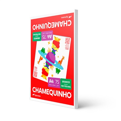 Papel Chamequinho Chamex A4 Sulfite 210x297mm 75g Resma Branco PCT C/100 FL