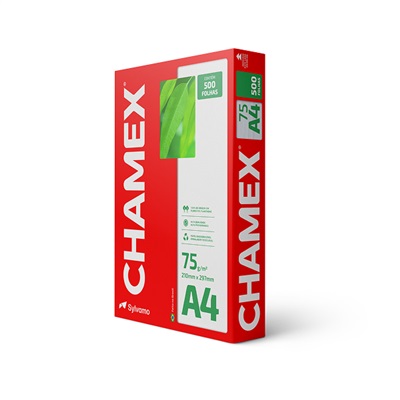 Papel Chamex A4 Sulfite 210x297mm 75g Resma Branco PCT C/500 FL