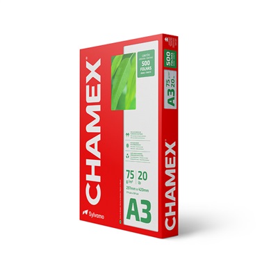 Papel Chamex A3 Multi Sulfite 297mmx420mm 75g Resma Branco PCT C/500 FL