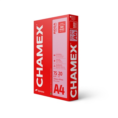 Papel Chamex A4 Sulfite 210X297mm 75g Resma Rosa PCT C/500 FL