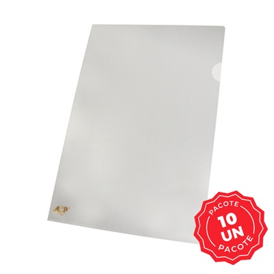 Pasta em L ACP A4 220x310mm Cristal 10 UN