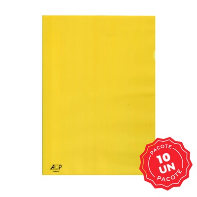 Pasta em L ACP Ofício 230x335mm Amarelo 10 UN