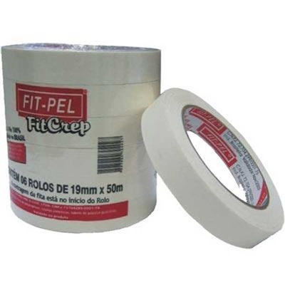 Fita Crepe Fit Pel 19mmx50m Branca 6 UN