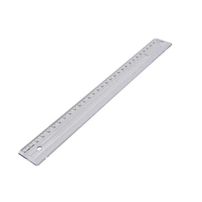 Régua Dello Poliestireno Cristal 30cm 3109 H.0100 1 UN