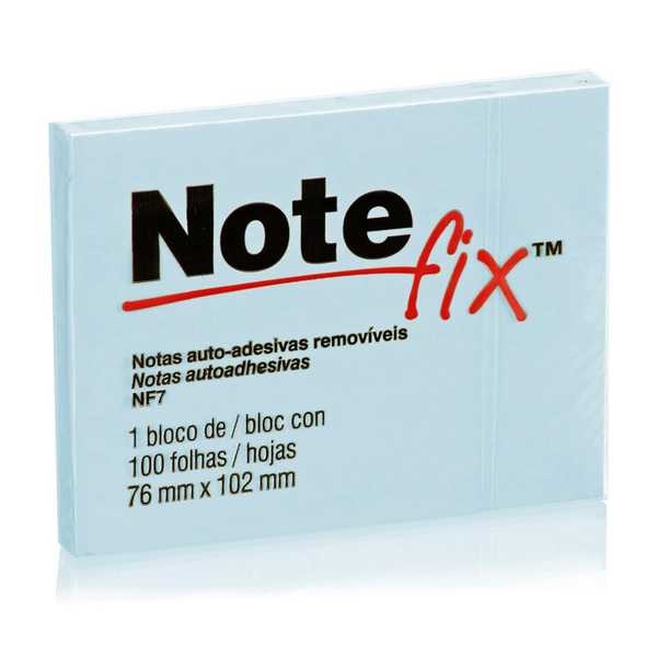Bloco de Notas Adesivo 76x102mm Azul 100 FL Notefix