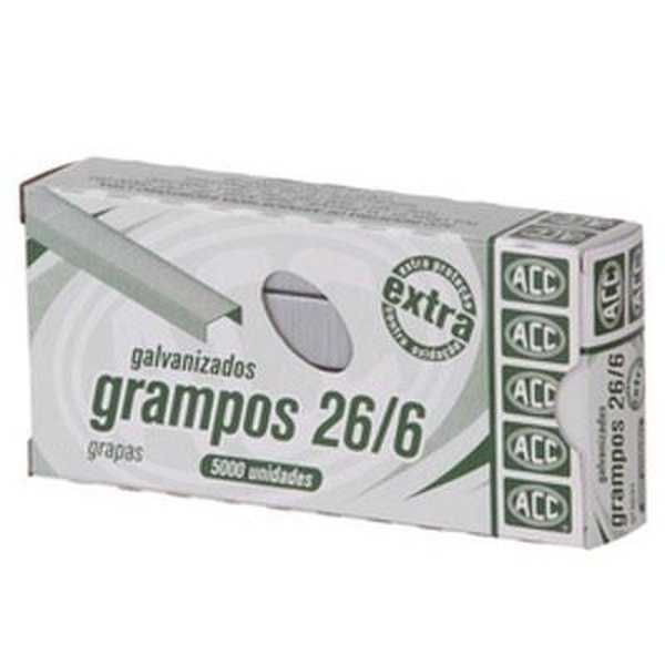 Grampo Galvanizado 26/6 Caixa 5000 UN ACC