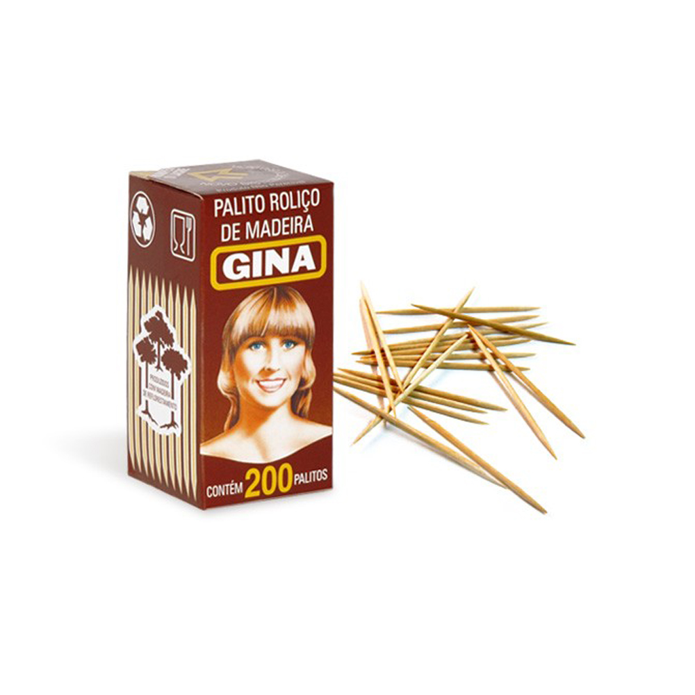 Palito de Dente CX 200 UN Gina - Gimba