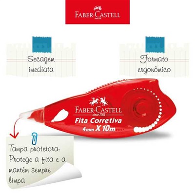 Corretivo em Fita Faber Castell 4mm x 10m 1 UN