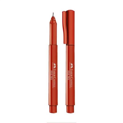 Caneta Hidrográfica Fine Pen Vermelha 0.4mm 1 UN Faber Castell