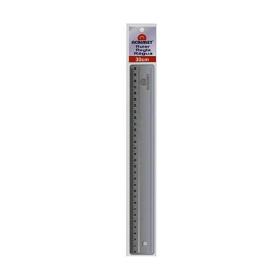 Régua Poliestireno Fumê 30cm 981.1 1 UN Acrimet
