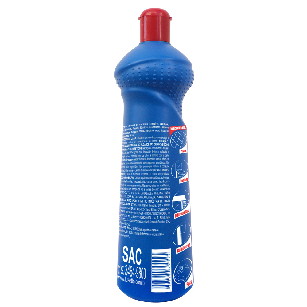 Limpador Multiuso 500ml 1 UN Fuzetto - Gimba