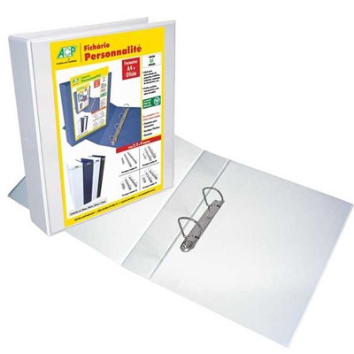 Fichário 2 Argolas ACP A4 262x310x75mm Branco Personnalité 2754-BR 1 UN