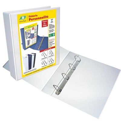 Fichário ACP 4 Argolas A4 260x320x55mm Personnalité 3345-BR Branco 1 UN