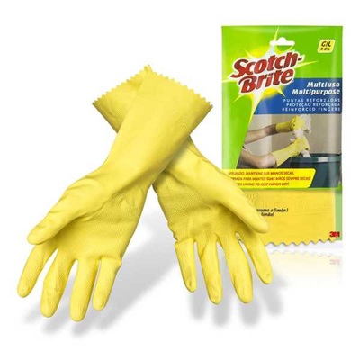 Luvas de Proteção 3M Multiuso G Scotch Brite Amarela 1 UN