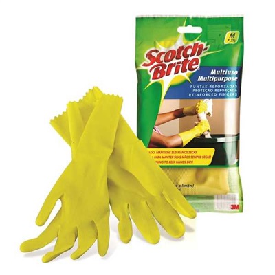 Luvas de Proteção 3M Multiuso M Scotch Brite Amarela 1 UN