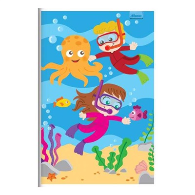 Caderno Brochura Foroni Básico Capa Flexível 1/4 140x200mm 48 FL Estampa Sortida 1 UN