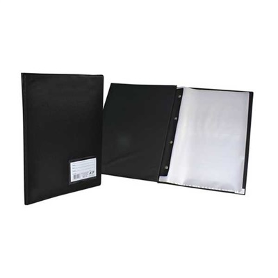 Pasta Catálogo ACP Ofício com 10 Envelopes Visor 245x335mm Preto 1 UN Fino 123