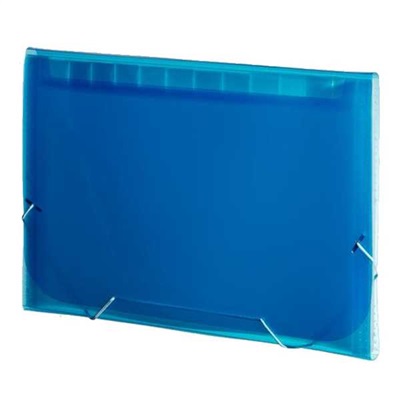 Pasta Sanfonada Plascony A4 12 Divisórias 240x330mm Azul 1 UN