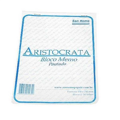 Bloco com Pauta San Remo Sulfite Picotada 1/4 50 Folhas 1 UN