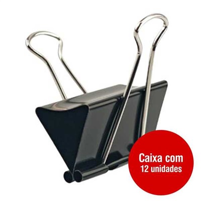 Prendedor de Papel ACC 41mm Preto CX C/12 UN