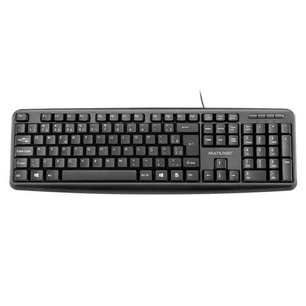 Teclado Slim Standard ABNT USB Preto TC065 1 UN Multilaser