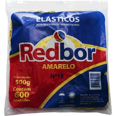Elástico Látex Red Bor Amarelo Nº18 500g 1 Pacote