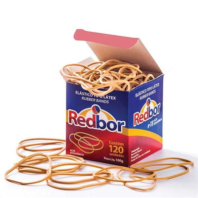Elástico Látex Red Bor Bege Nº18 100g 1 CX