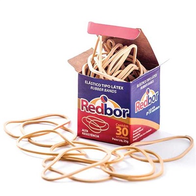 Elástico Látex Red Bor Bege Nº18 25g 1 CX