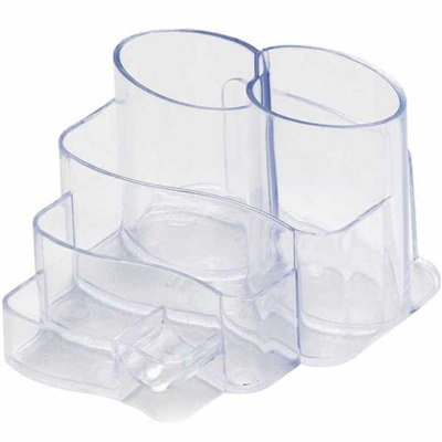Porta Lápis Dello Clips Lembrete com 7 Divisões Cristal 1 UN