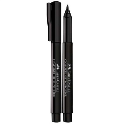 Pincel Marcador Faber Castell Retroprojetor e CD DVD Preto 1,0mm 1 UN