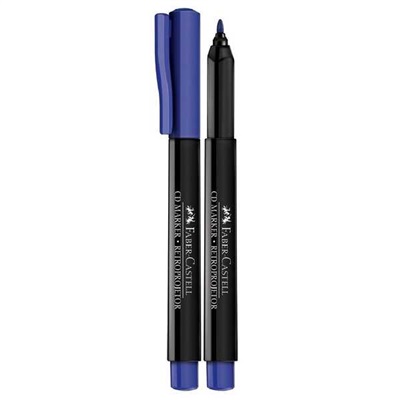 Pincel Marcador Faber Castell Retroprojetor e CD DVD Azul 1,0mm 1 UN