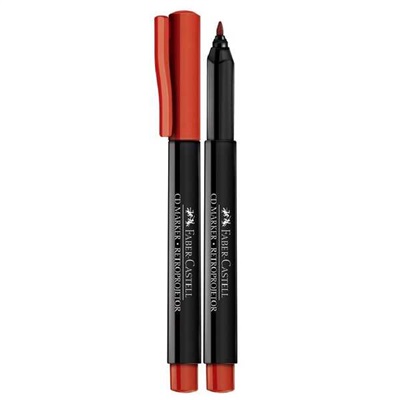 Pincel Marcador Faber Castell Retroprojetor e CD DVD Vermelho 1,0mm 1 UN