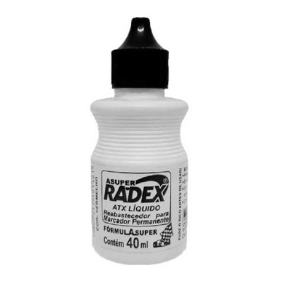 Reabastecedor Marcador Radex Permanente 40ml Preto 1 UN