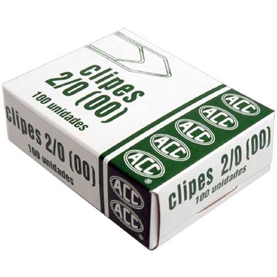 Clips Nº2/0 Galvanizado Caixa 100 UN ACC