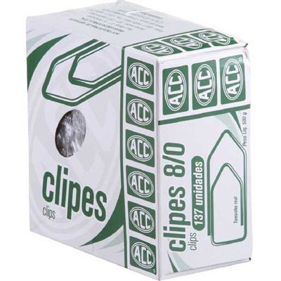 Clips Galvanizado ACC Nº8/0 CX C/137 UN