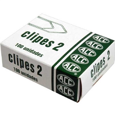 Clips Galvanizado ACC Nº2 CX C/100 UN