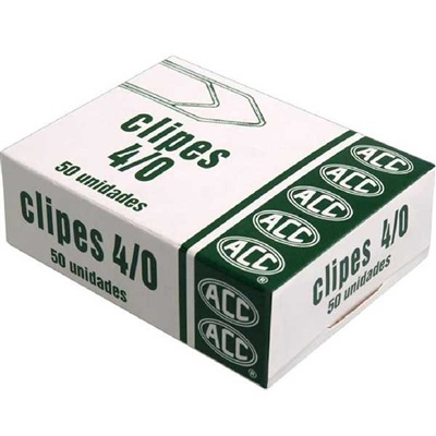 Clips ACC Nº4/0 Galvanizado Caixa 50 UN