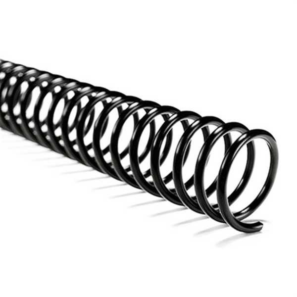 Espiral Encadernação Plástica 09mm Preto PT 50 UN Plaspiral