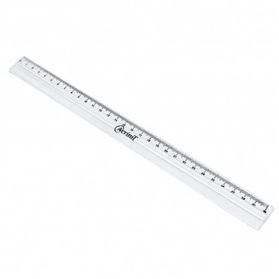 Régua Acrinil Standart 30cm Plástica Transparente 1 UN