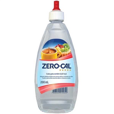 Adoçante Líquido Sacarina 200ml 1 UN Zero-Cal